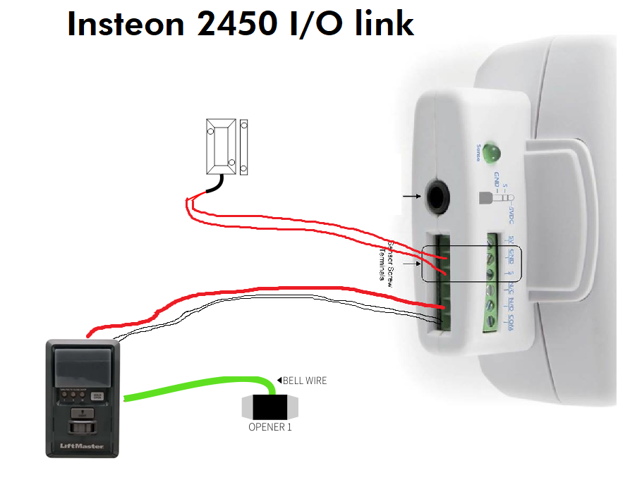LiftMaster 880LMW Modified for Dry Contact