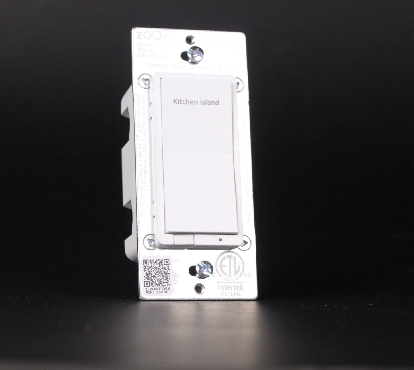 Zooz ZEN72 800LR with custom engraving