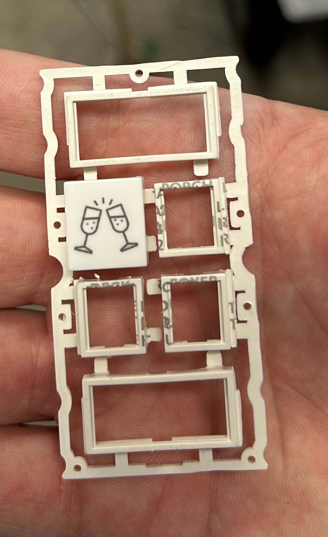 Insteon 6 buttons keypad custom etching