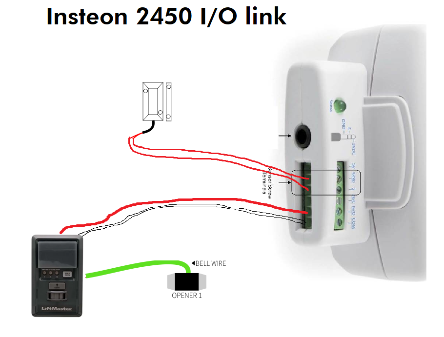 LiftMaster 889LMW Modified for Dry Contact