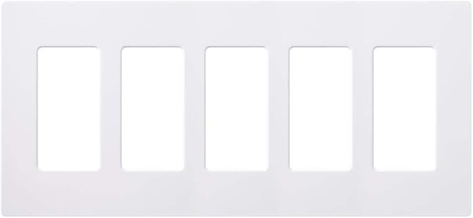 Lutron 5 gang faceplate with custom engraving