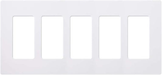 Lutron 5 gang faceplate with custom engraving